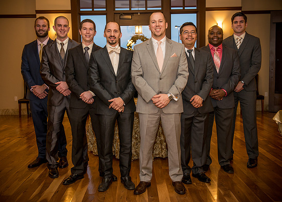 Handsome groomsmen ready to go at Noah's Event Venue in Fairview, TX.