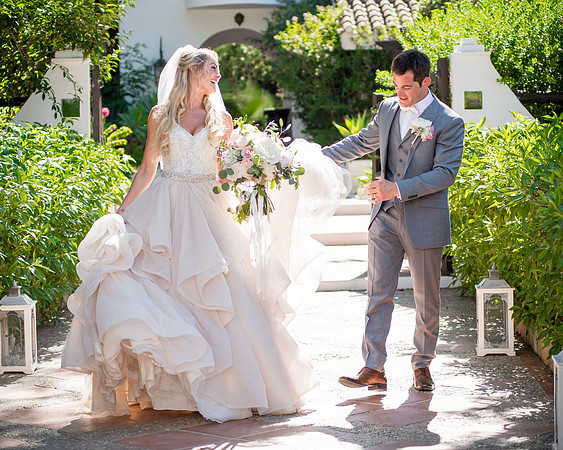 Bride and Groom at El Cortijo De Los Caballos in Estepona, Spain.