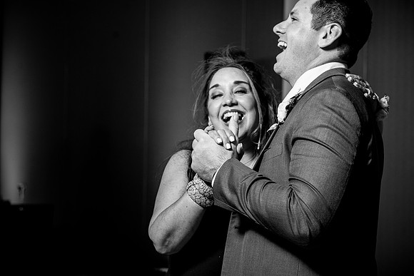 The groom and his mother share a touching moment during their dance at the Sheraton in McKinney, TX.