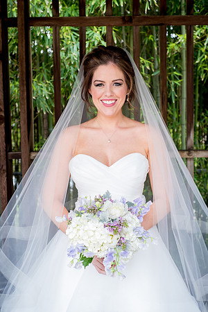 Breathtaking shot of the Bride-to-be Morgan at the Fort Worth Botanical Gardens.